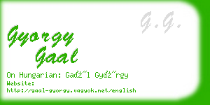 gyorgy gaal business card